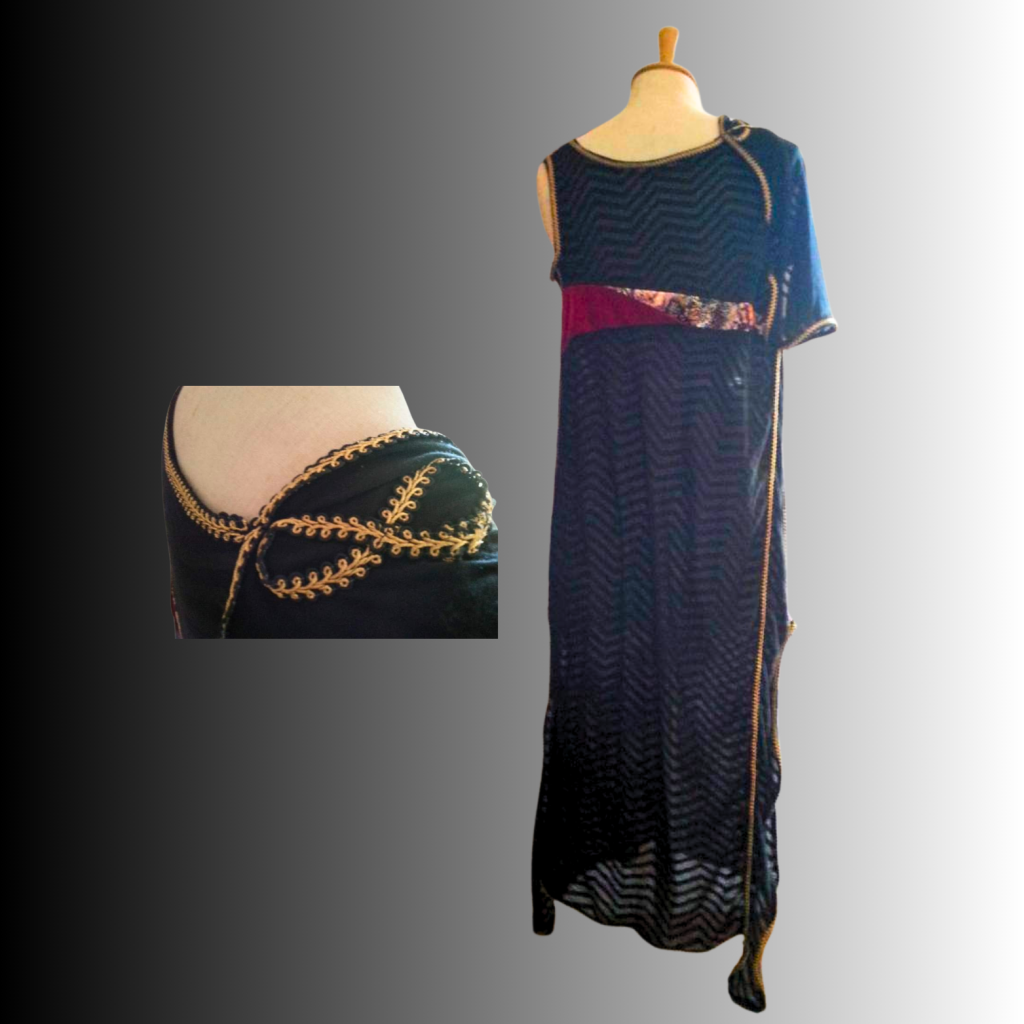 spring dress with shoulder detail